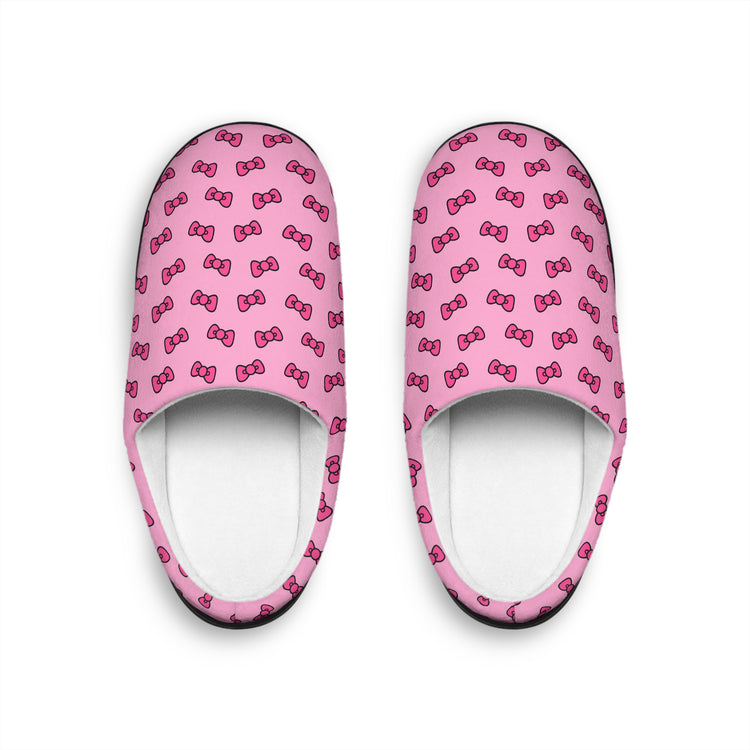 Kitty Bows Women's Slippers - Fandom-Made