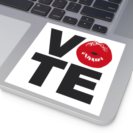 Vote Red Lips Square Stickers - Fandom-Made