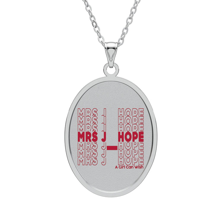 Mrs. J-Hope Oval Pendant