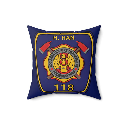 Han Badge Faux Suede Pillow - Fandom-Made