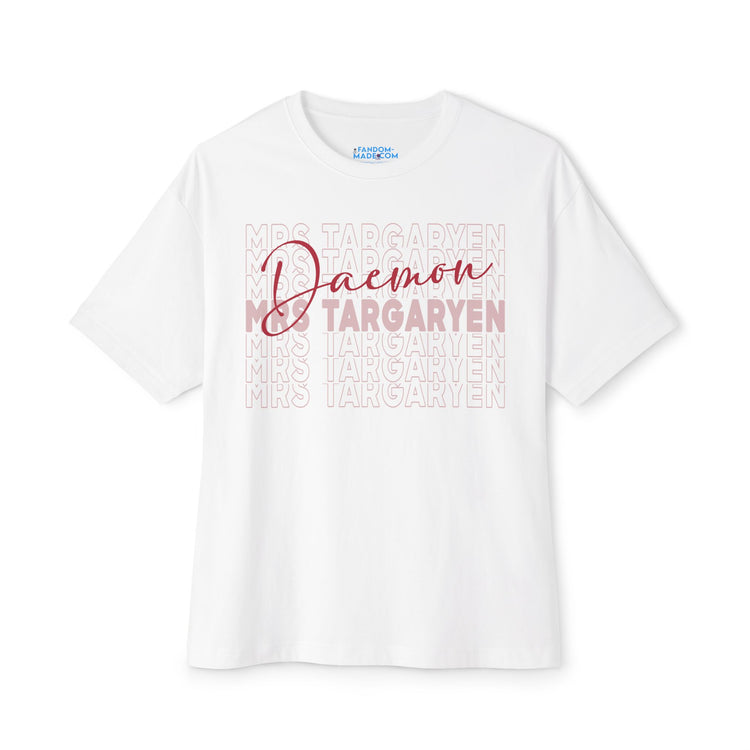 Mrs. Daemon Targaryen Unisex Oversized Boxy Tee