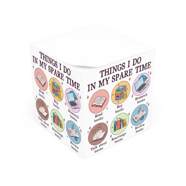 Things I Do In My Spare Time Note Cube