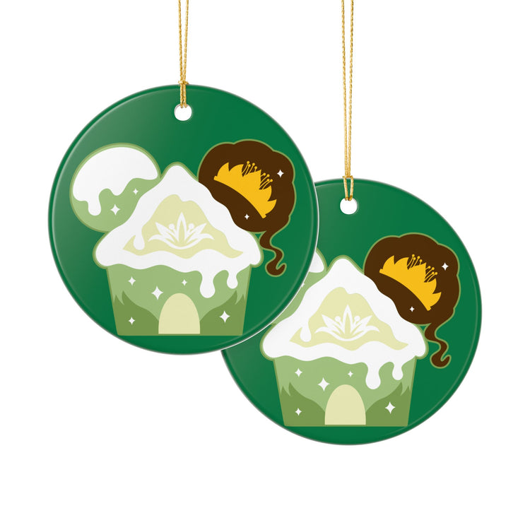 Tiana Gingerbread House Ceramic Ornament