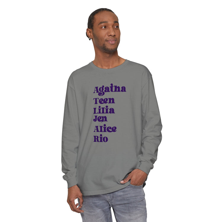 Agatha Names Long Sleeve T-Shirt - Fandom-Made