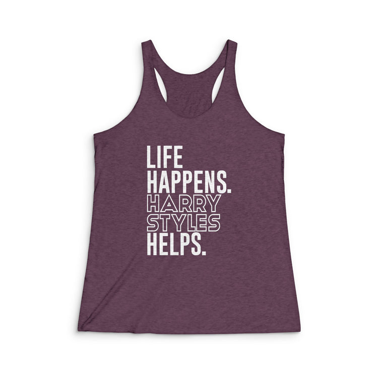 Life Happens Harry Styles Helps Racerback Tank - Fandom-Made