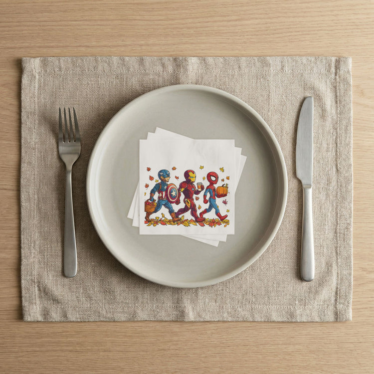 Falling For Superheroes Napkins