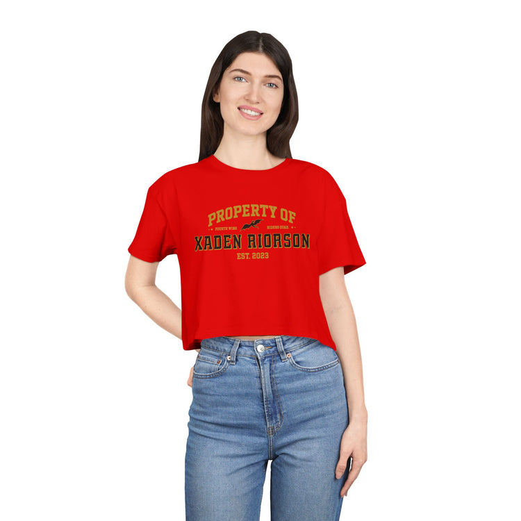 Property Of Xaden Riorson Crop Top - Fandom-Made