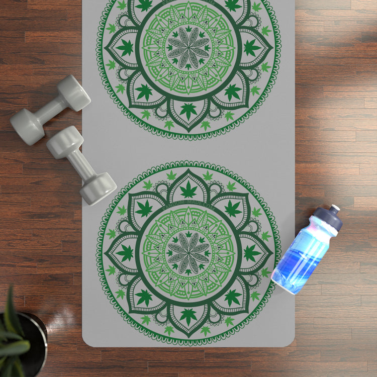 Weed Mandala Rubber Yoga Mat - Fandom-Made