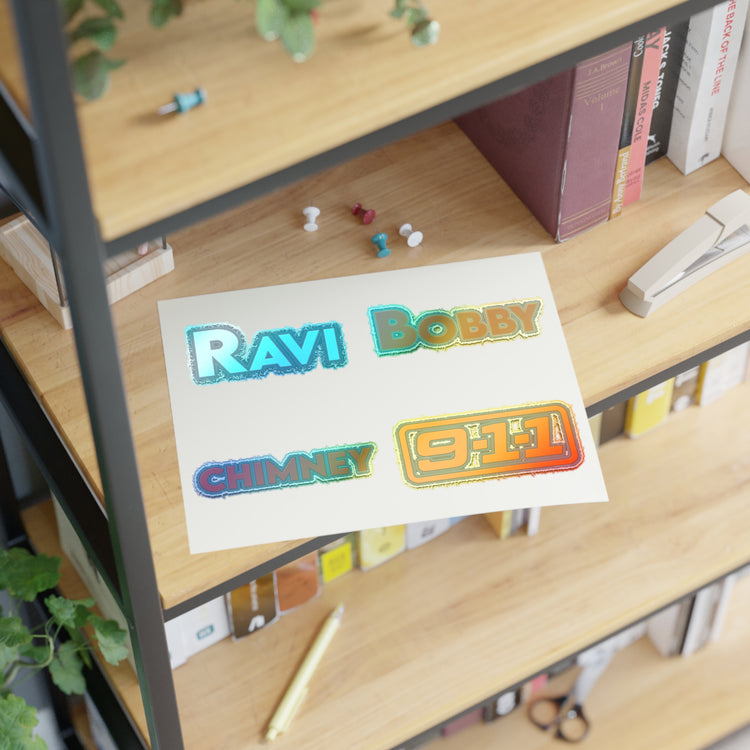 9-1-1 Names Set 2 Sticker Sheet - Fandom-Made