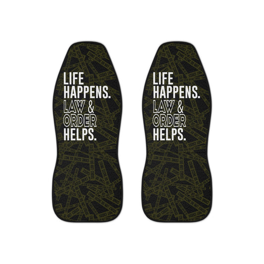 Life Happens Law & Order Helps Car Seat Covers - Fandom-Made