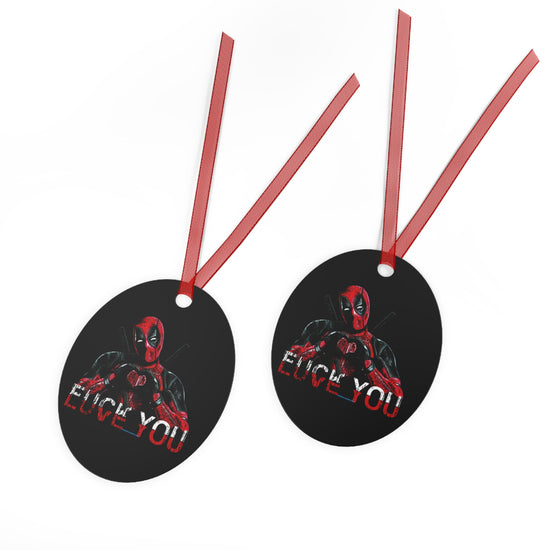 Deadpool Fuck Love Ornament - Fandom-Made