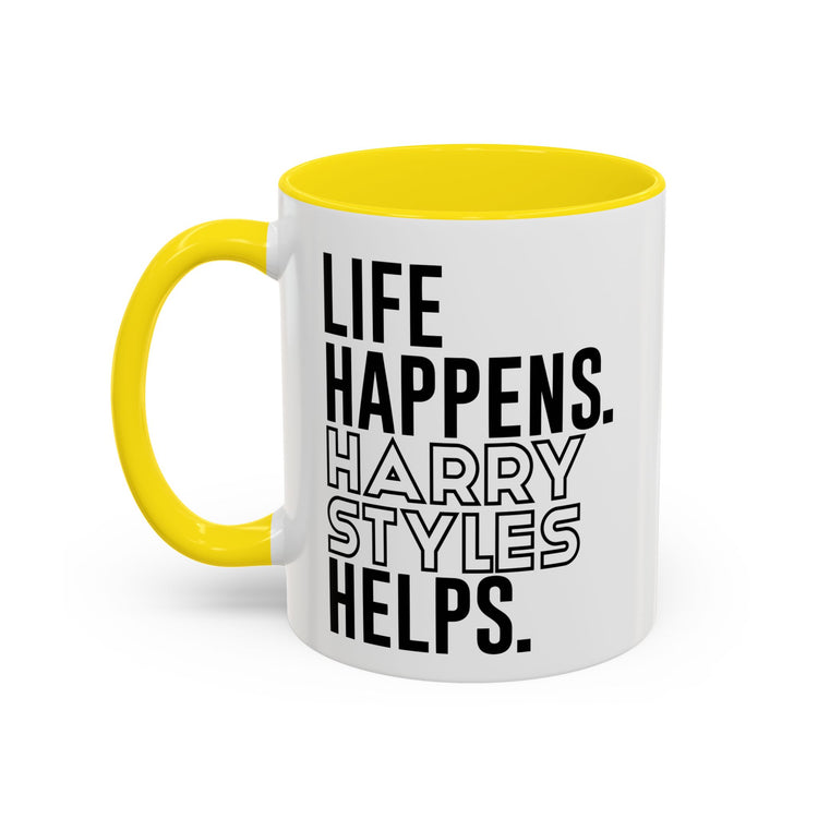 Life Happens Harry Styles Helps Mug - Fandom-Made