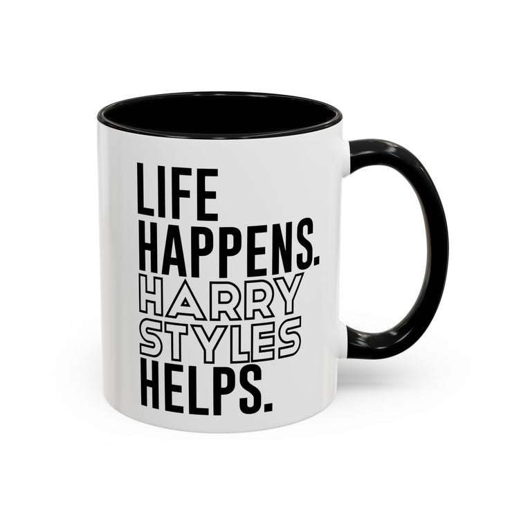 Life Happens Harry Styles Helps Mug - Fandom-Made