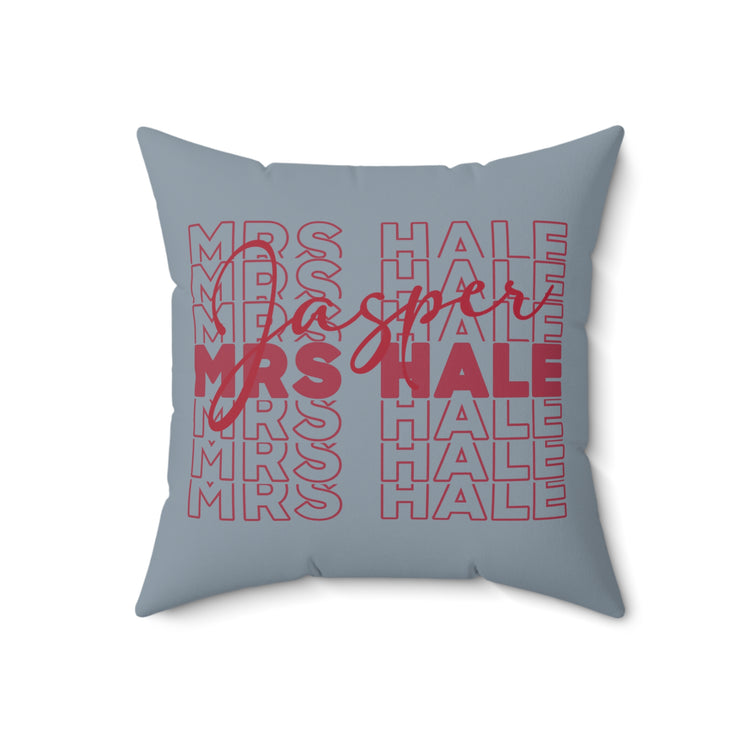 Mrs. Jasper Hale Faux Suede Square Pillow