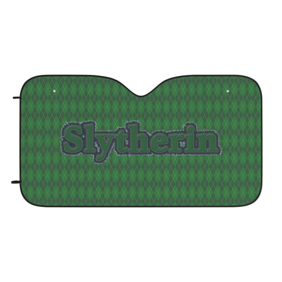 Slytherin Embroidery Design Car Sun Shades - Fandom-Made