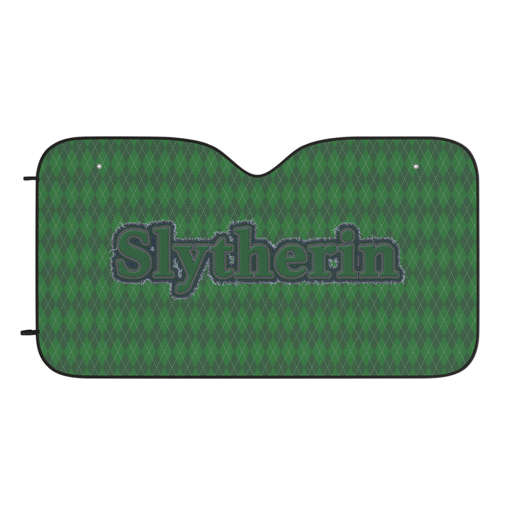 Slytherin Embroidery Design Car Sun Shades - Fandom-Made
