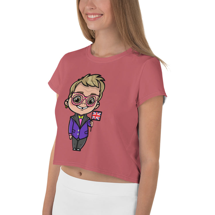 Elton John Crop Tee - Fandom-Made
