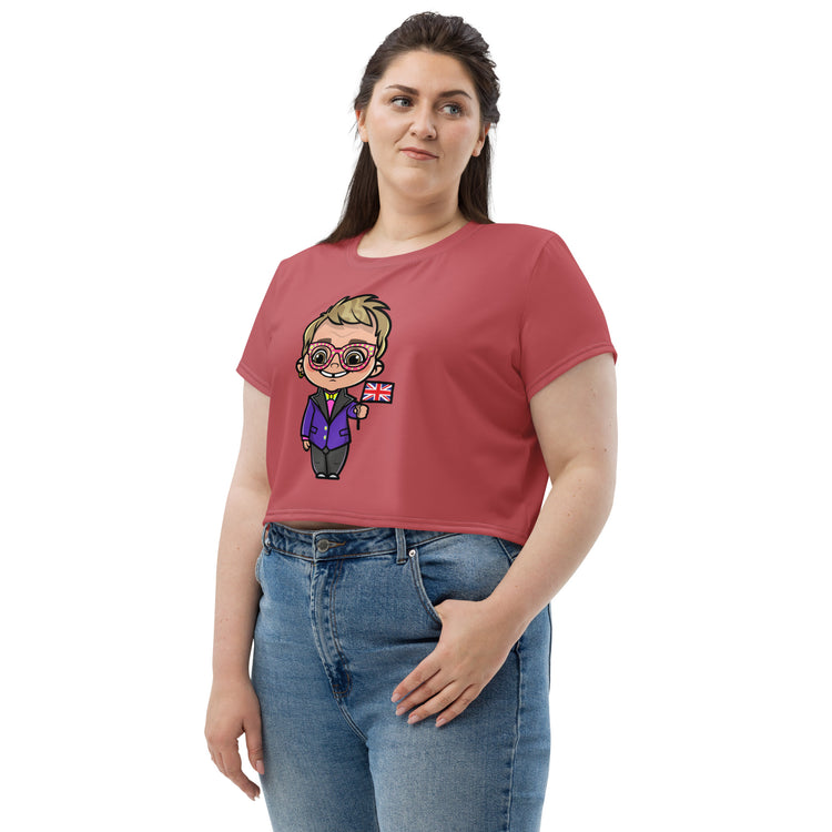 Elton John Crop Tee - Fandom-Made