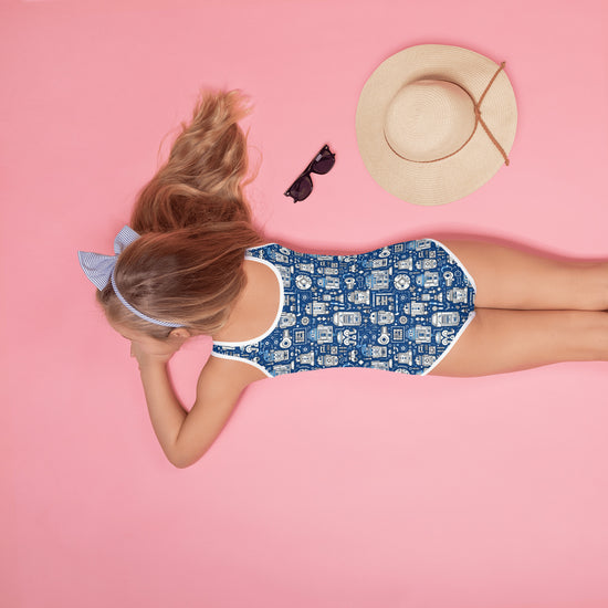 R2 All-Over Print Kids Swimsuit - Fandom-Made