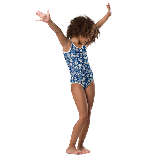 R2 All-Over Print Kids Swimsuit - Fandom-Made