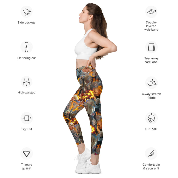 Daemon Targaryen Leggings with Pockets - Fandom-Made
