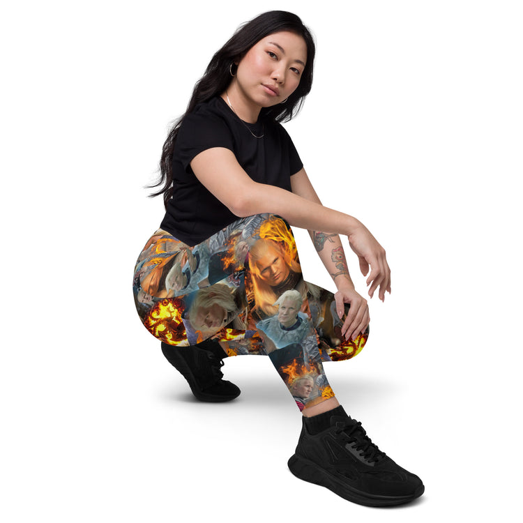 Daemon Targaryen Leggings with Pockets - Fandom-Made