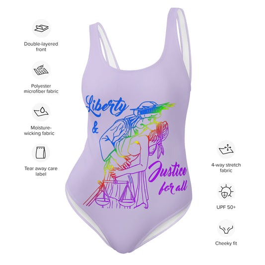 Liberty and Justice For All One-Piece Swimsuit - Fandom-Made