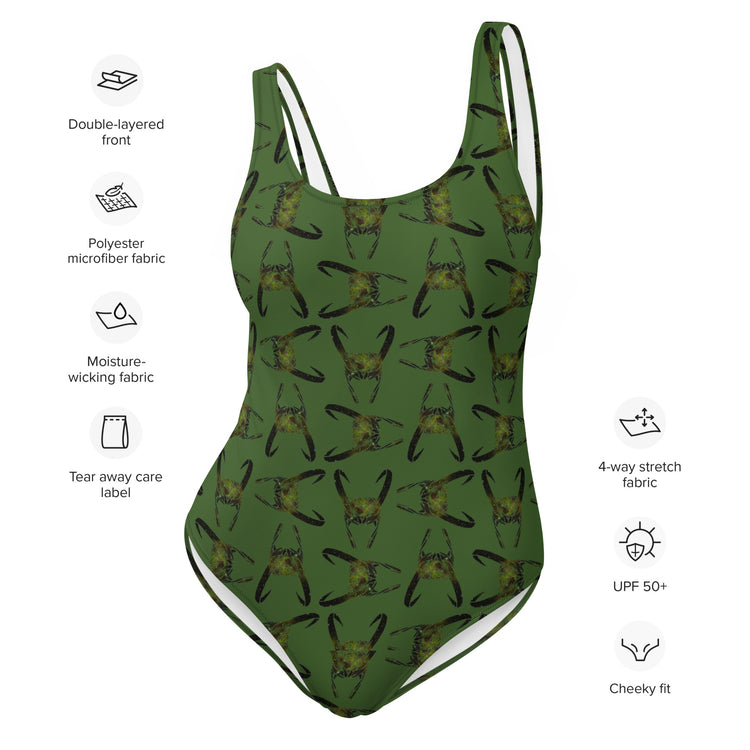 Loki All-Over Print One-Piece Swimsuit - Fandom-Made