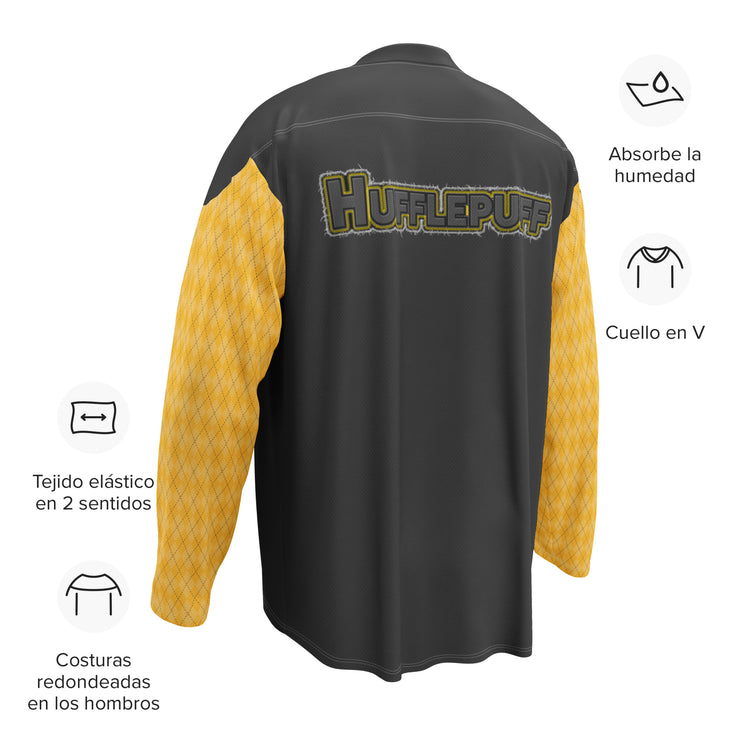 Hufflepuff Embroidery Design Hockey Jersey - Fandom-Made