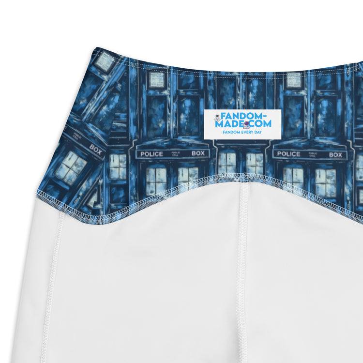 Tardis All-Over Print Leggings with Pockets - Fandom-Made