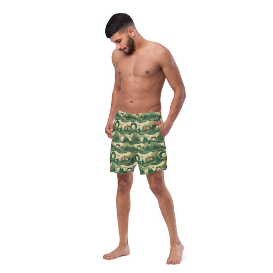 The Shire All-Over Print All-Over Print Recycled Swim Trunks - Fandom-Made