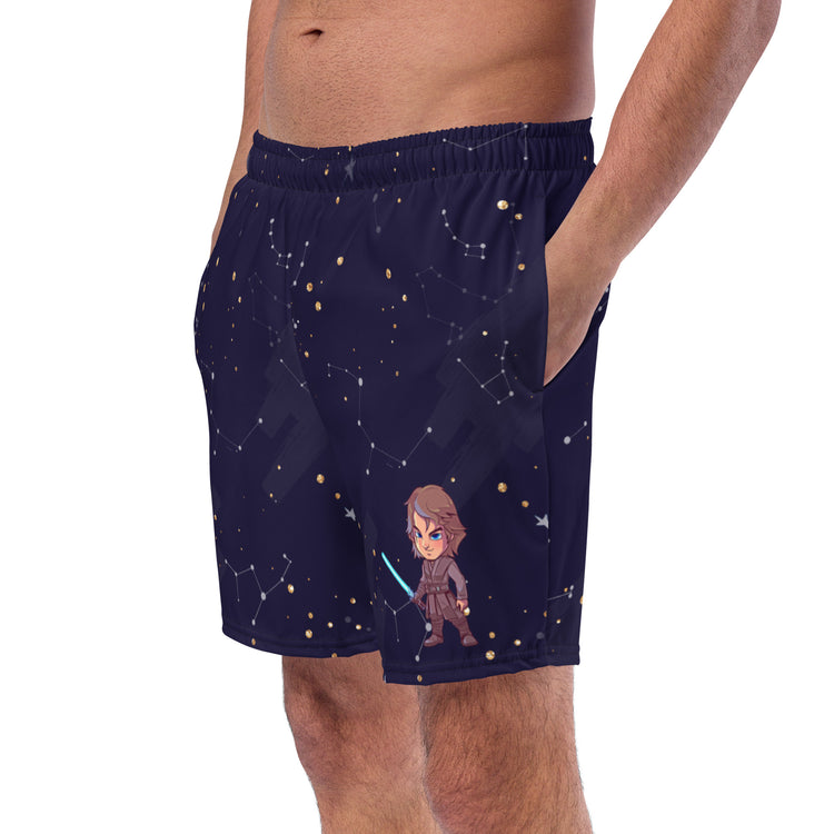 Anakin All-Over Print Recycled Swim Trunks - Fandom-Made