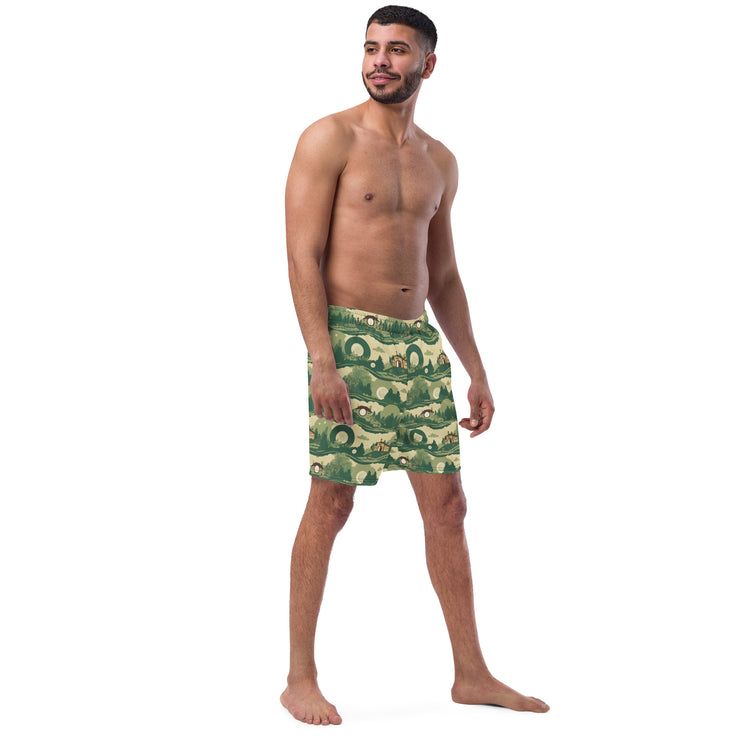 The Shire All-Over Print All-Over Print Recycled Swim Trunks - Fandom-Made
