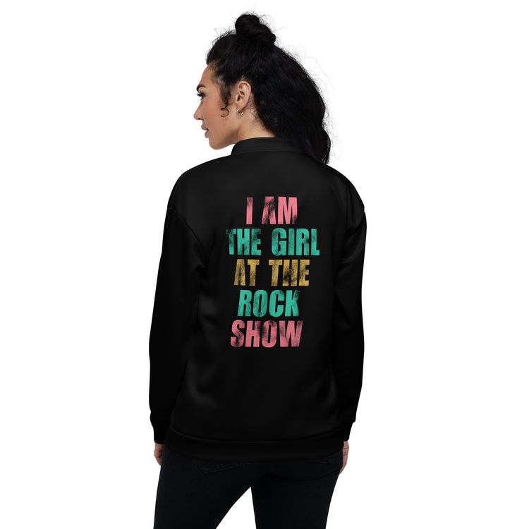 Girl At The Rock Show Bomber Jacket - Fandom-Made