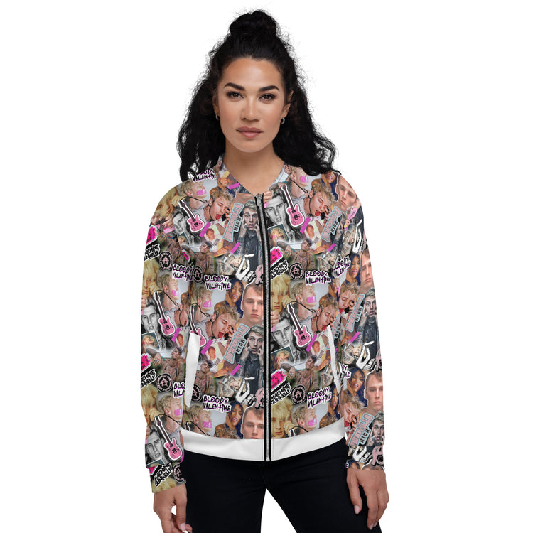 MGK Collage Unisex Bomber Jacket - Fandom-Made