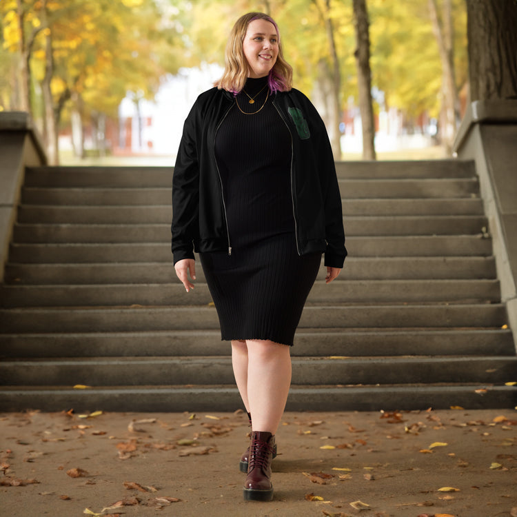 Slytherin S Embroidery Design Unisex Bomber Jacket - Fandom-Made