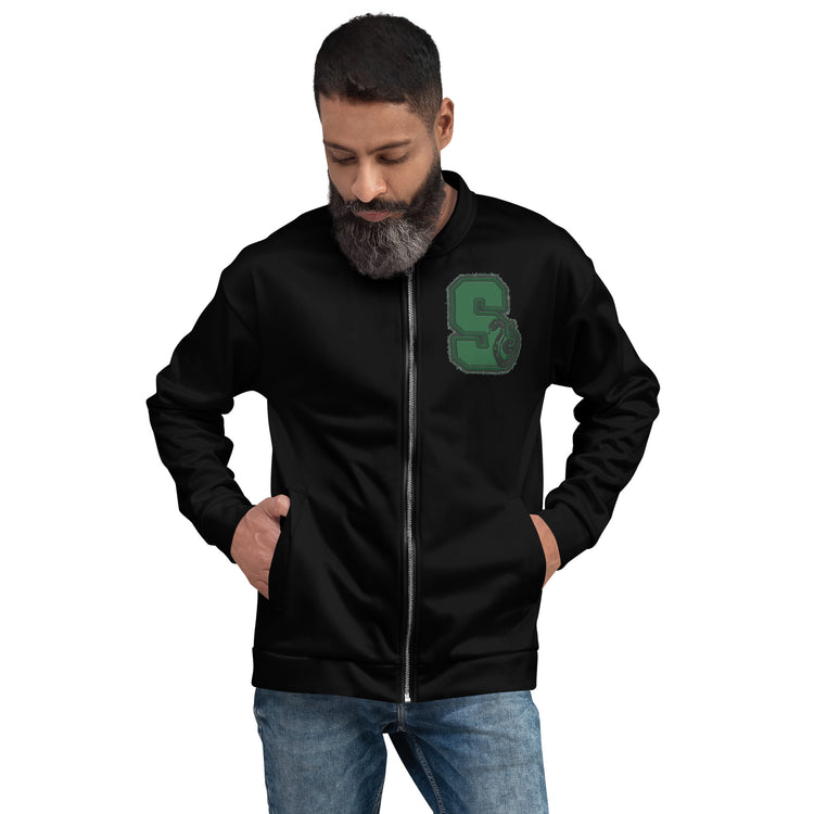 Slytherin S Embroidery Design Unisex Bomber Jacket - Fandom-Made