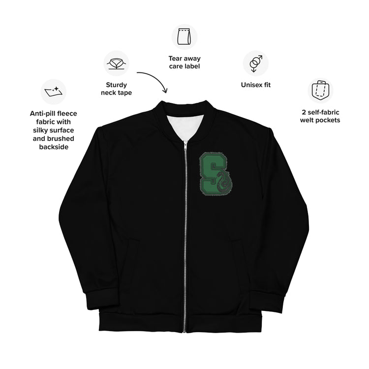 Slytherin S Embroidery Design Unisex Bomber Jacket - Fandom-Made