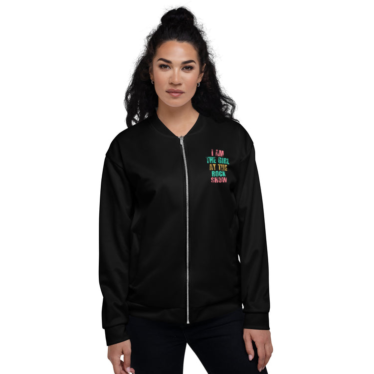 Girl At The Rock Show Bomber Jacket - Fandom-Made