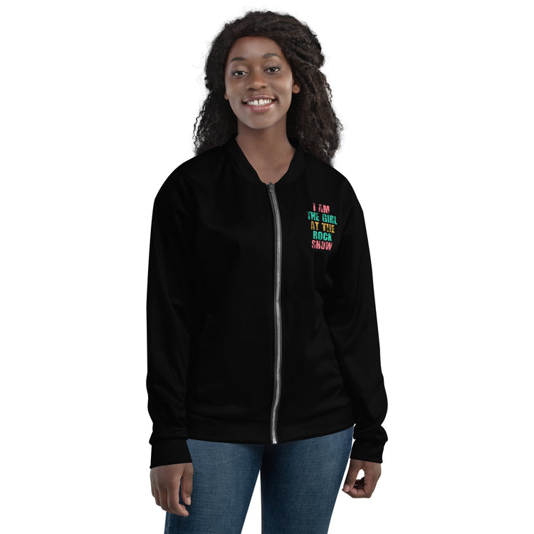 Girl At The Rock Show Bomber Jacket - Fandom-Made