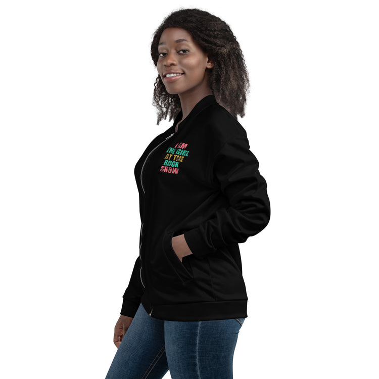Girl At The Rock Show Bomber Jacket - Fandom-Made