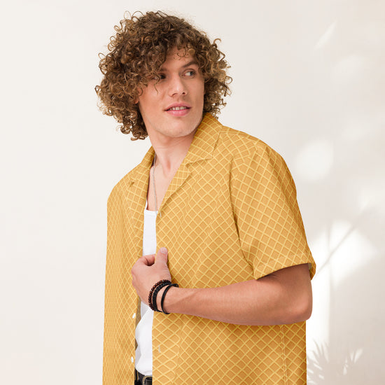 Waffle All-Over Print Hawaiian Shirt - Fandom-Made