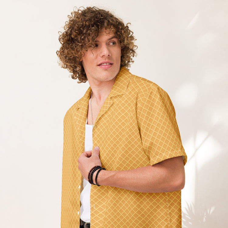 Waffle All-Over Print Hawaiian Shirt - Fandom-Made
