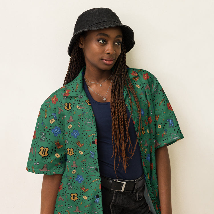 Hogwarts Slytherin House Hawaiian Shirt - Fandom-Made
