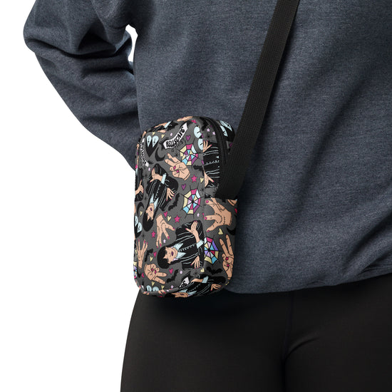 Wednesday Addams All-Over Print Crossbody Bag - Fandom-Made