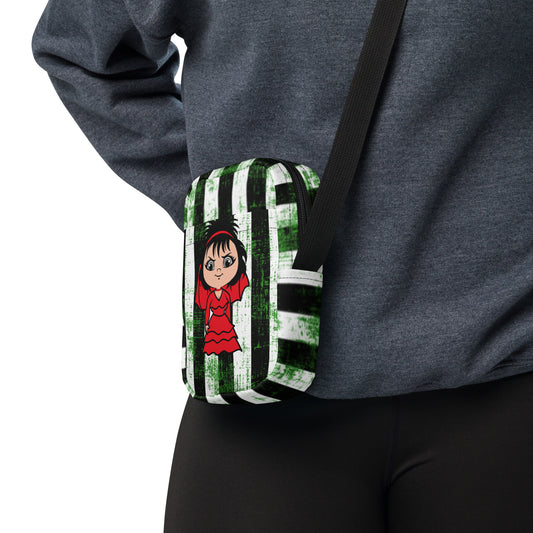 Lydia Deetz All-Over Print Crossbody Bag - Fandom-Made