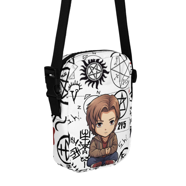 Sam Winchester All-Over Print Utility Crossbody Bag - Fandom-Made