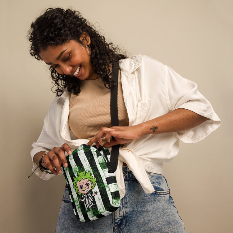 Beetlejuice All-Over Print Crossbody Bag - Fandom-Made