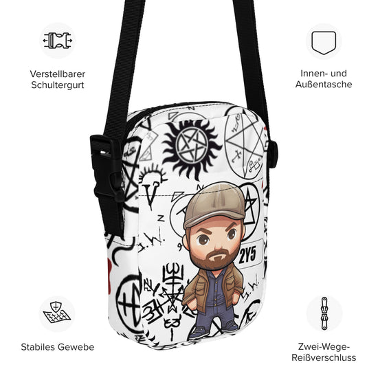 Bobby Singer All-Over Print Utility Crossbody Bag - Fandom-Made