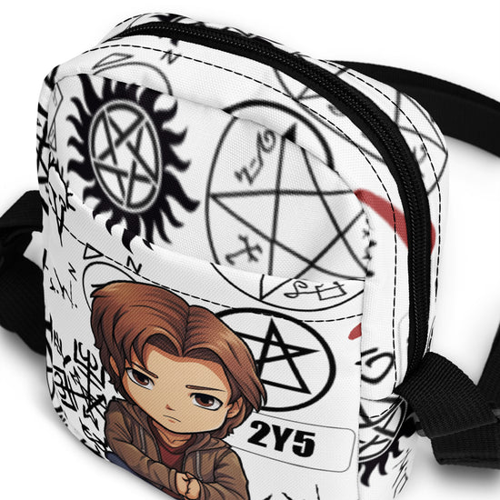 Sam Winchester All-Over Print Utility Crossbody Bag - Fandom-Made
